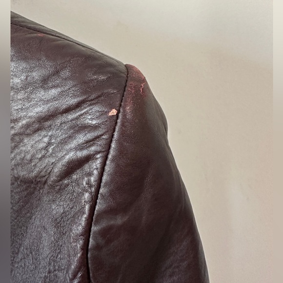 70's Vintage Sport Genuine Leather Blazer Jacket Size - Picture 13 of 15